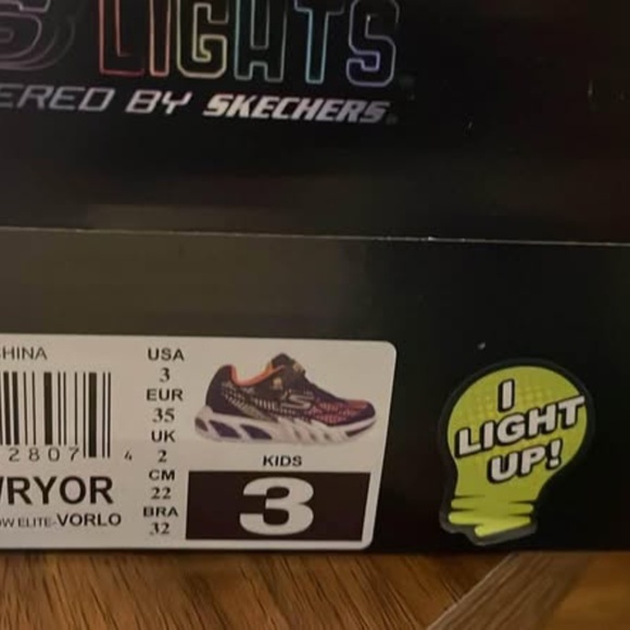 BRAND NEW boy youth skechers flex glow elite light up velcro shoes size 3Y & 4Y - Picture 9 of 9